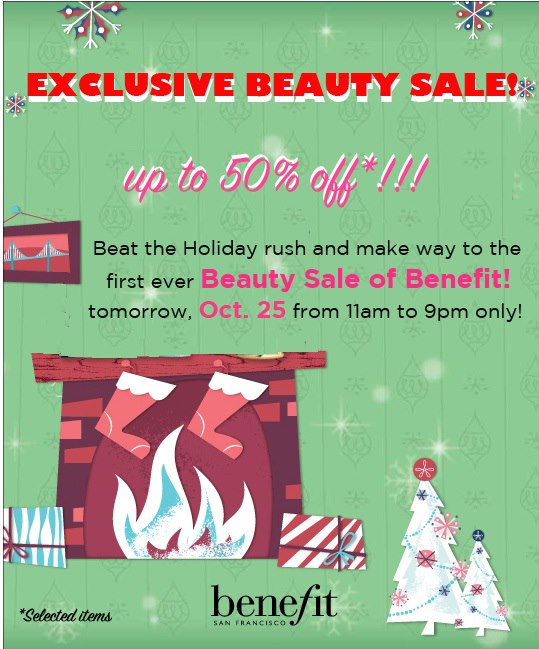 Benefit Cosmetics Beauty Sale @ Greenbelt 5 October 2012 | Manila On Sale