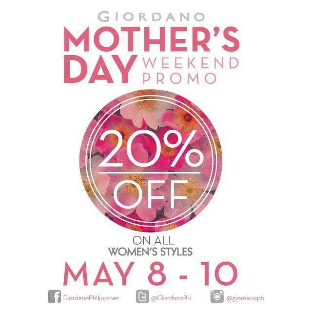 Giordano Mother's Day Weekend Promo May 2015 | Manila On Sale