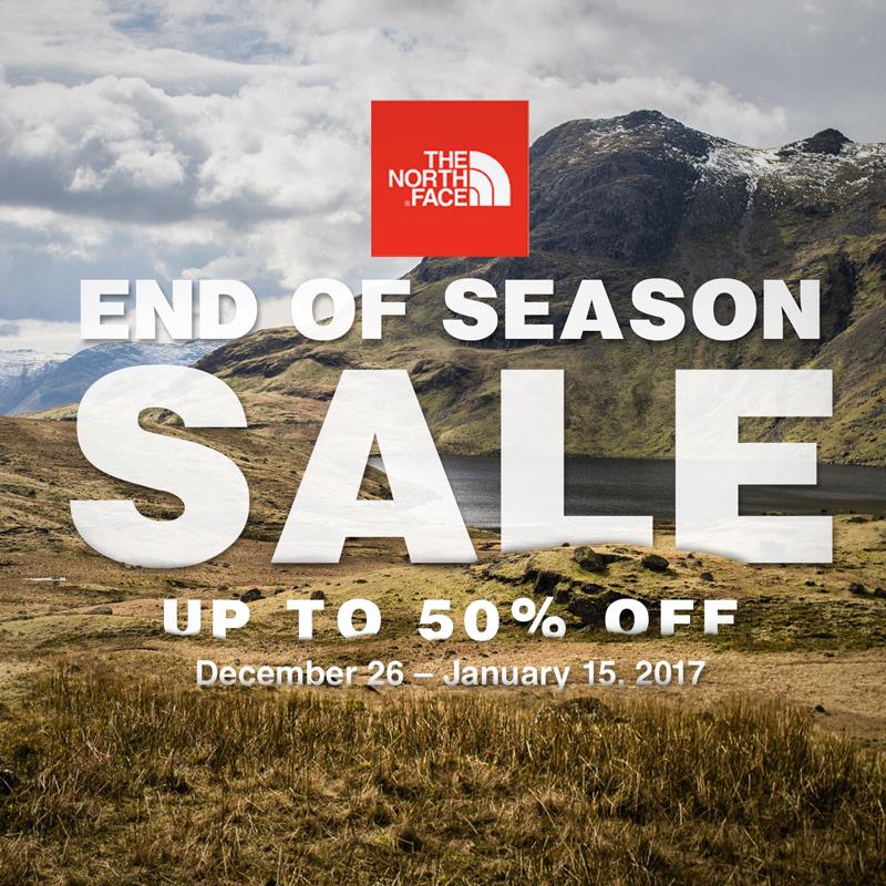 the north face end of season sale