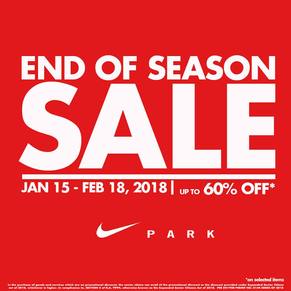 Nike Park End of Season Sale | Manila On Sale