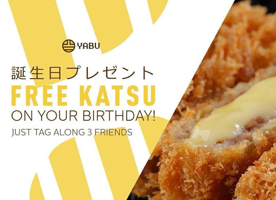 Free Yabu Katsu On Your Birthday 18 Manila On Sale