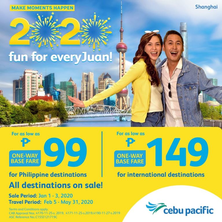 Cebu Pacific Seat Sale - Jan 2020 