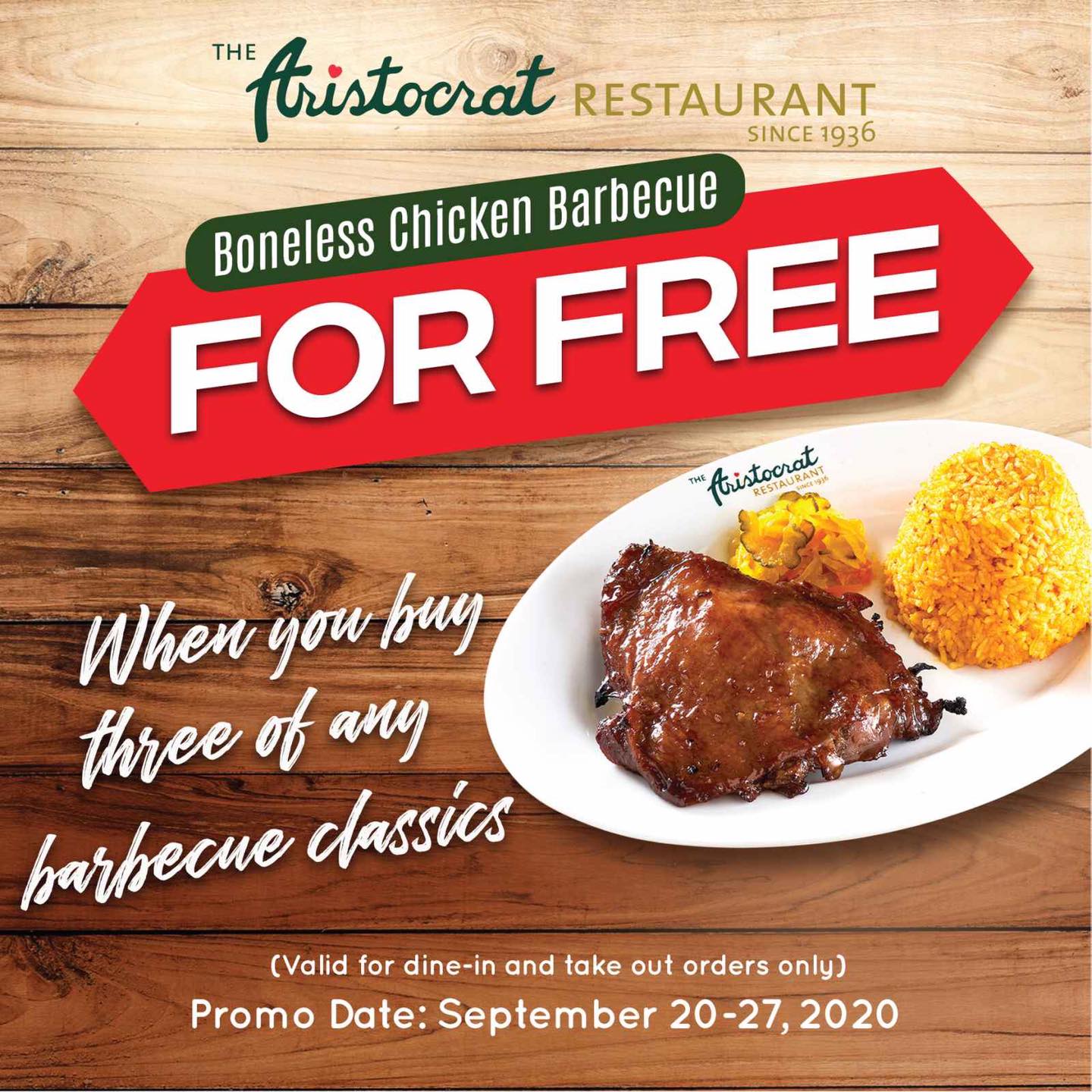 The Aristocrat BUY 3 GET 1 FREE Chicken Promo | Manila On Sale