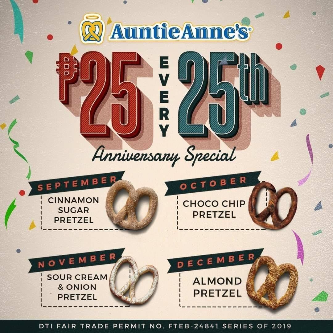 Auntie Anne's Anniversary Promo | Manila On Sale