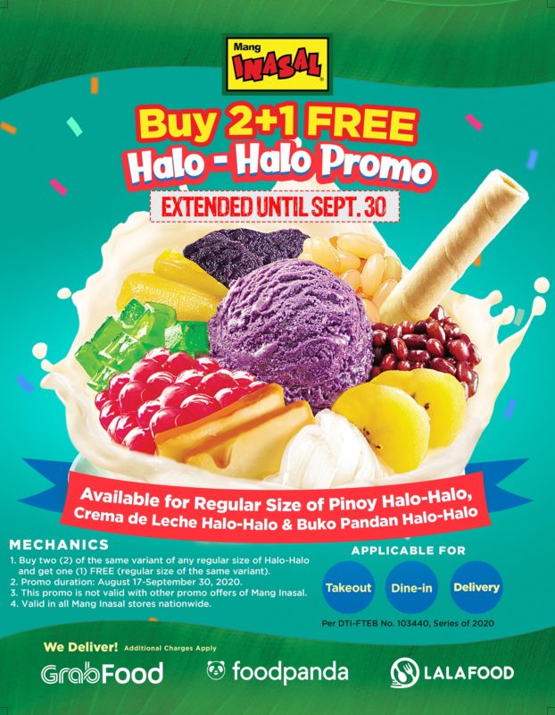 Mang Inasal 2+1 Halo Halo Promo 