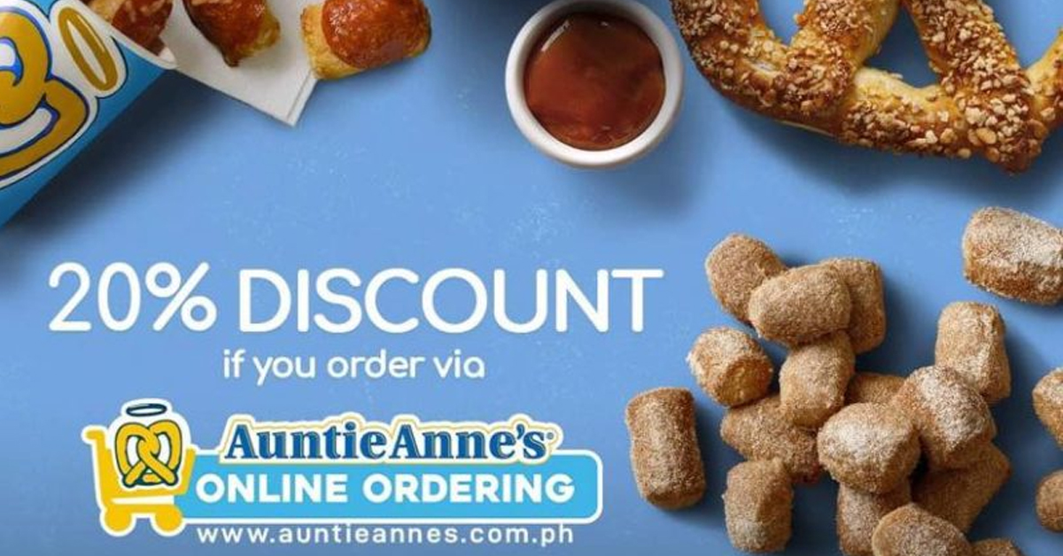 Auntie Anne's 20 OFF Online Promo Manila On Sale