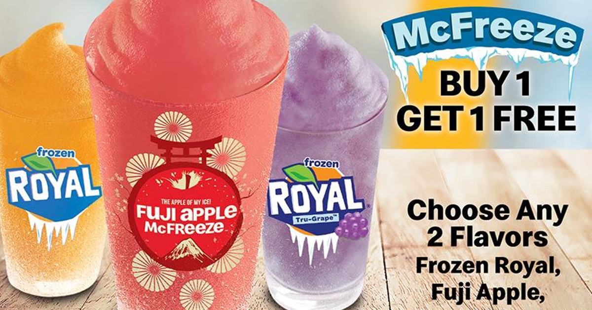 McDonald’s Buy 1 Get 1 McFreeze Promo