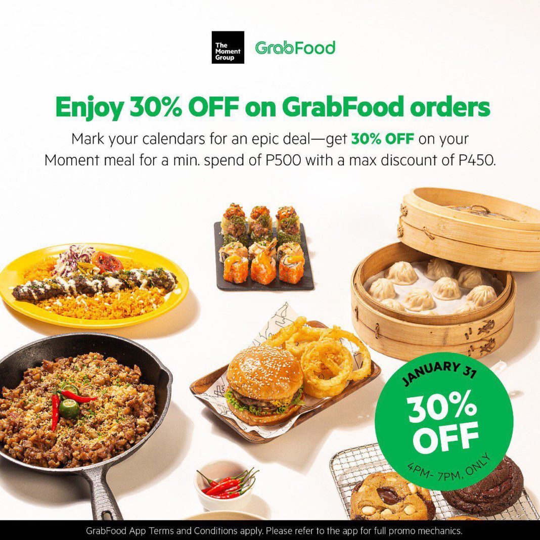 Moment Group – 30% OFF GrabFood Flash Sale | Manila On Sale