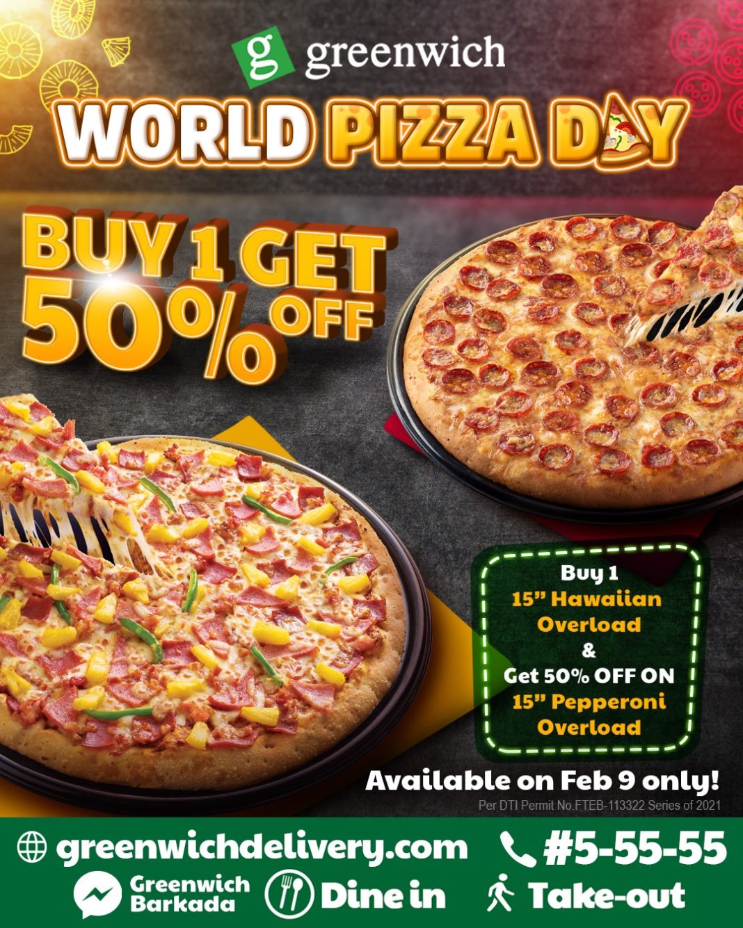 Greenwich World Pizza Day Promo 2021 Poster 1068x1335 