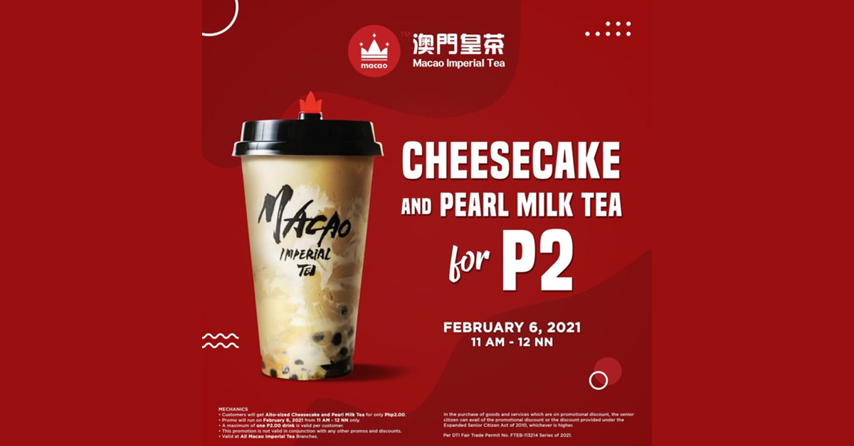 Macao Imperial Tea – P2 Milk Tea Promo | Manila On Sale