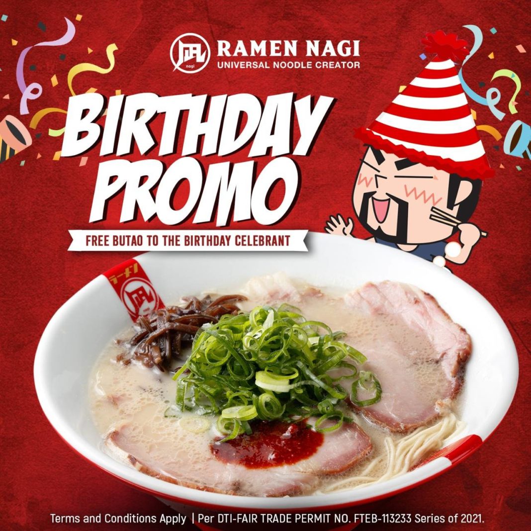Ramen Nagi FREE Butao King Birthday Promo Manila On Sale