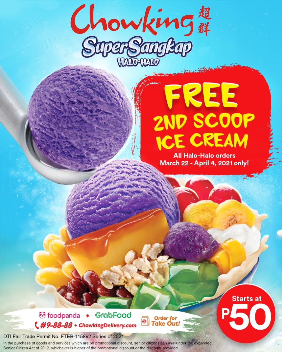 Chowking Halo Halo FREE 2nd Scoop Promo Poster March 2021 1068x1335 