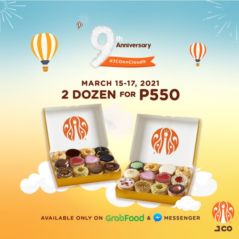 J Co Donuts 9th Anniversary Promo Manila On Sale