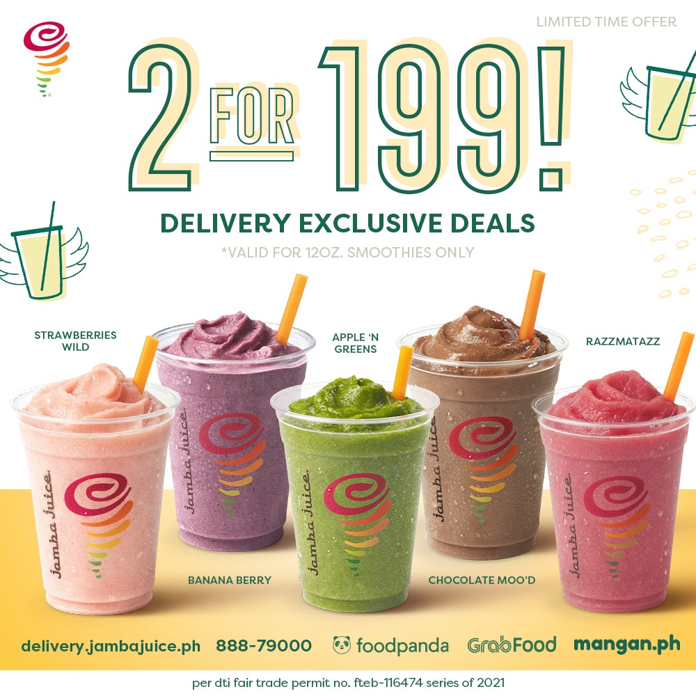 Jamba Juice – 2 for P199 Exclusive Deals | Manila On Sale