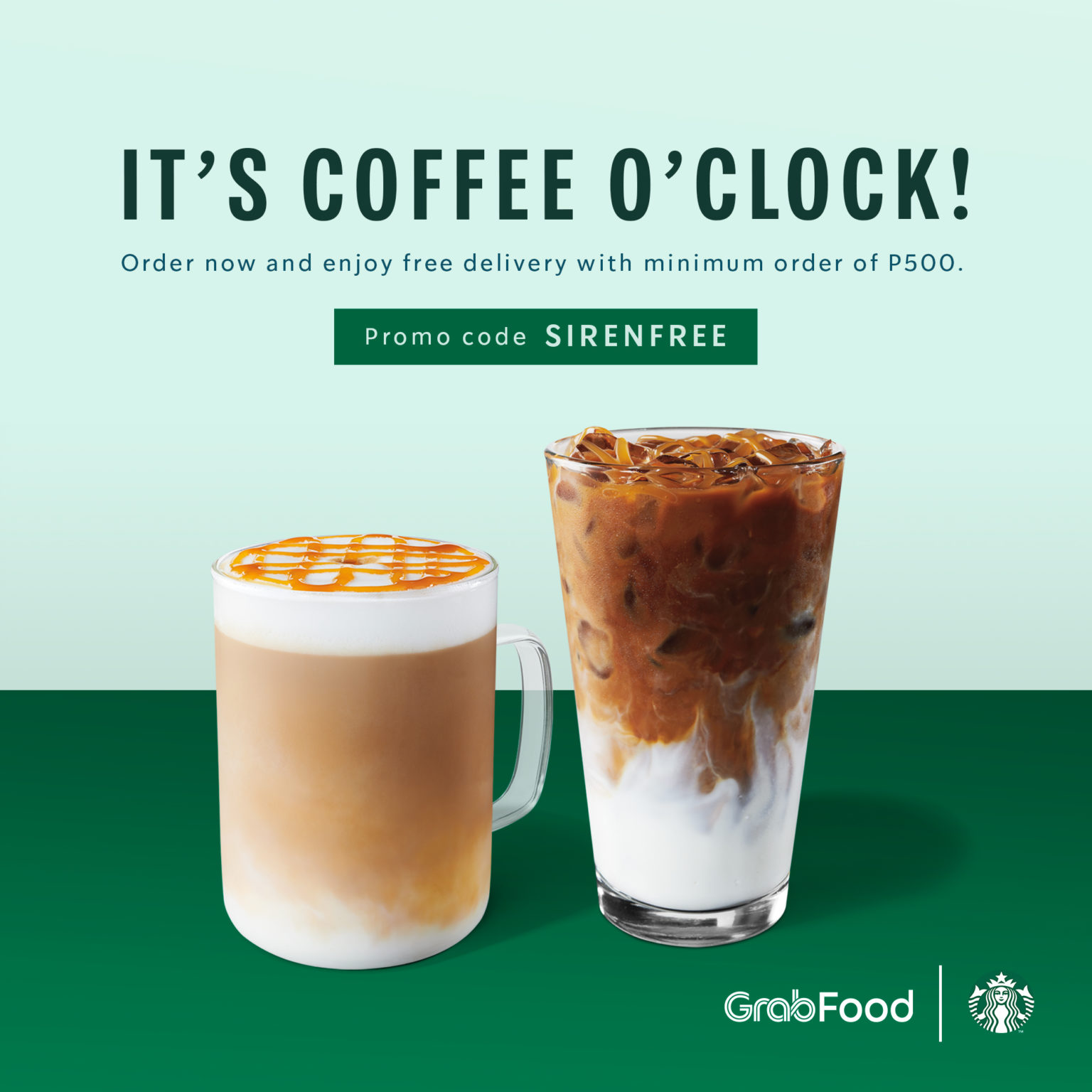 Starbucks FREE Delivery via GrabFood Promo Manila On Sale