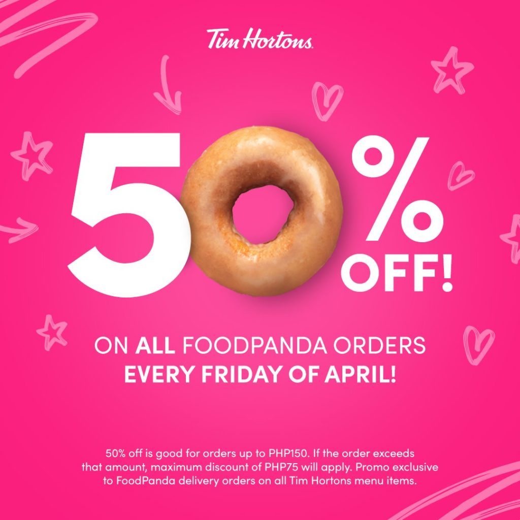 tim-hortons-50-off-every-friday-via-foodpanda-manila-on-sale