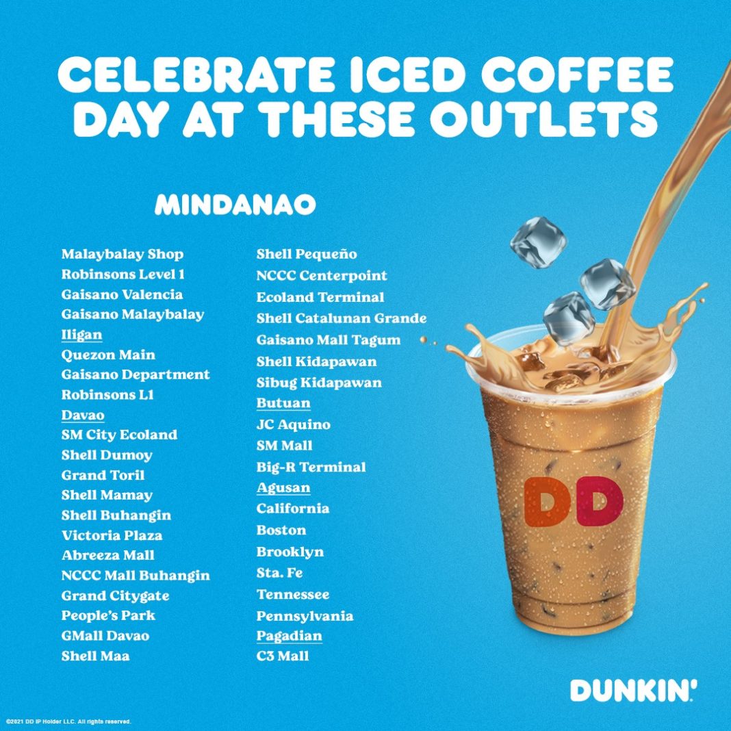 Dunkin’ Donuts Ice Coffee Day (P25) Manila On Sale