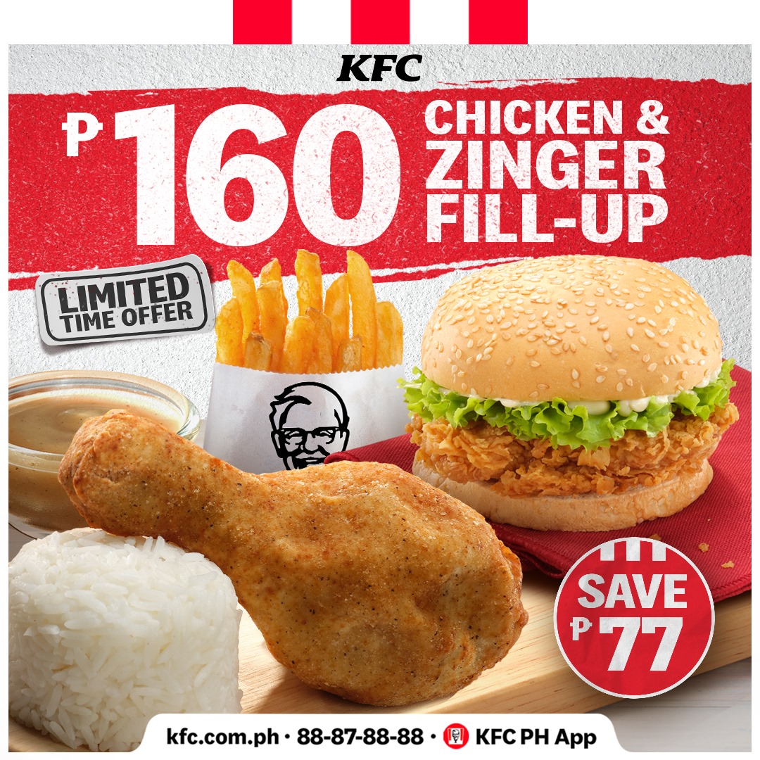 KFC – Chicken & Zinger Fill-Up Promo | Manila On Sale