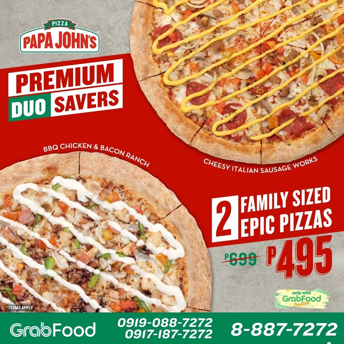 Papa John’s Premium DUO Savers Promo Manila On Sale