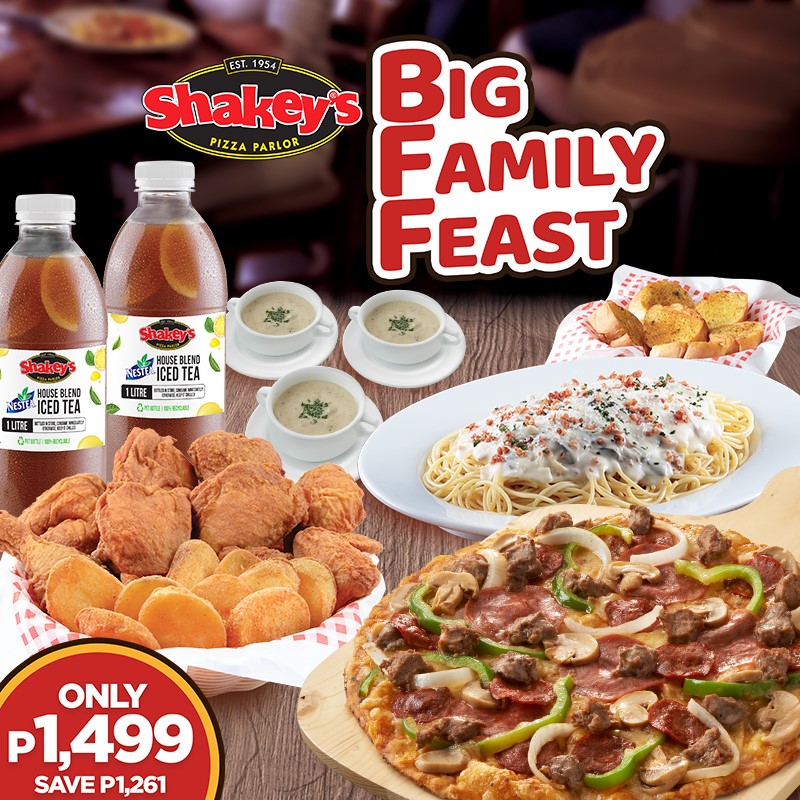 Shakey’s Big Family Feast Promo (Save P1,261) Manila On Sale