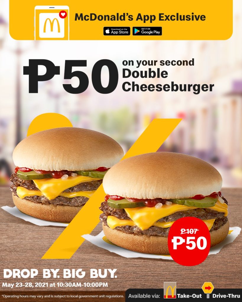 McDonald’s – P50 Double Cheeseburger Promo | Manila On Sale