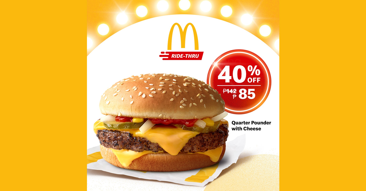 Mcdonalds Quarter Pounder Ride Thru Promo Manila On Sale