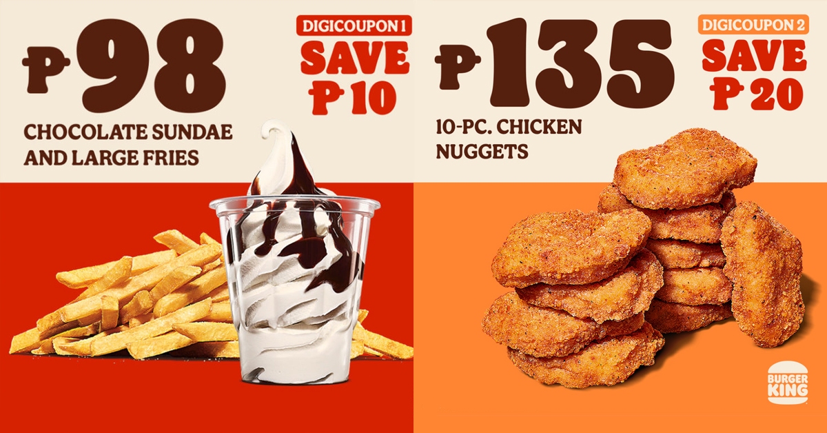 Burger King Snack Time Deals Manila On Sale