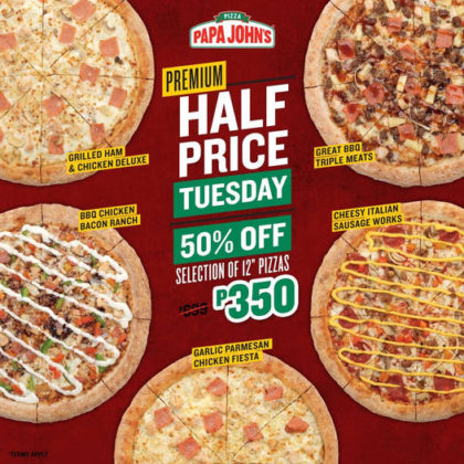 Papa John’s Pizza – Half Price Tuesday Promo | Manila On Sale