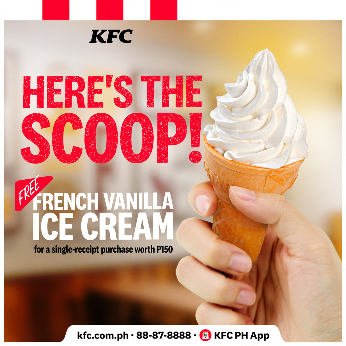 KFC FREE French Vanilla Ice Cream Promo Manila On Sale