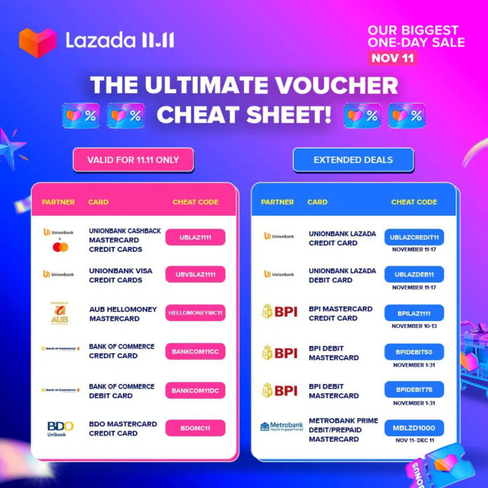 Lazada 11.11 Ultimate Cheat Sheet Manila On Sale