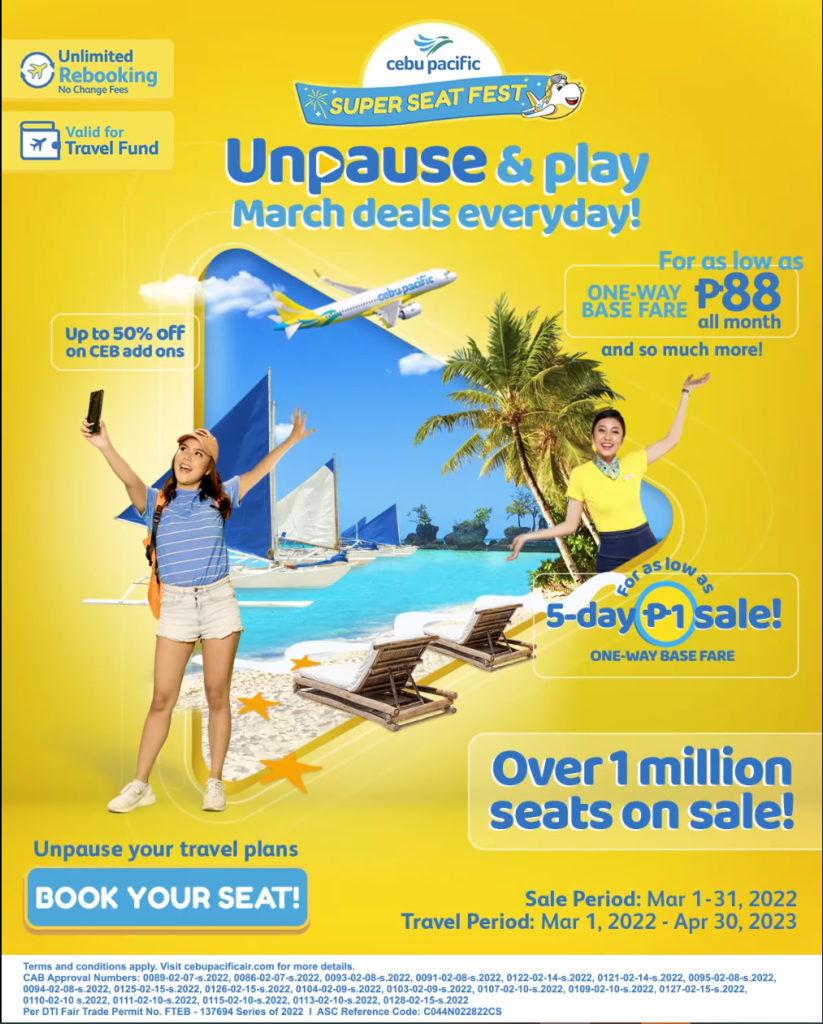 Cebu Pacific Air – P1so Seat Sale 