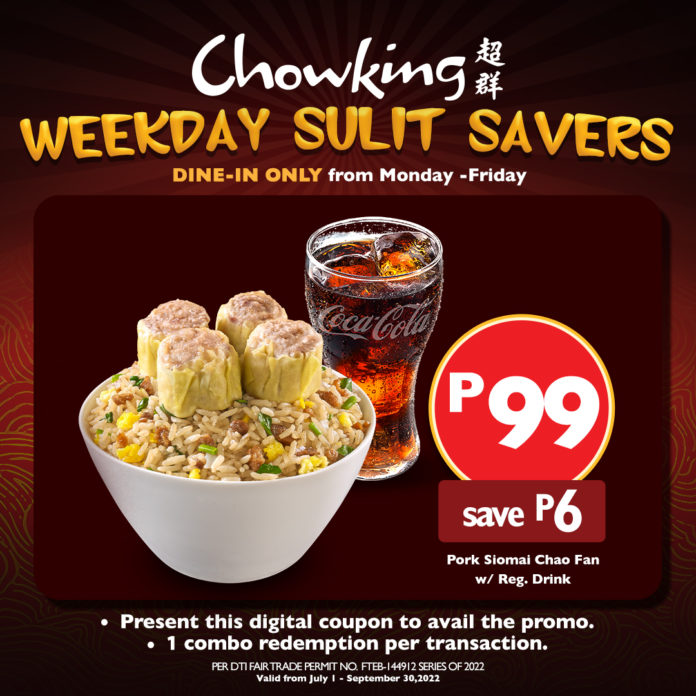 Chowking – Weekdays Sulit Savers Promo | Manila On Sale