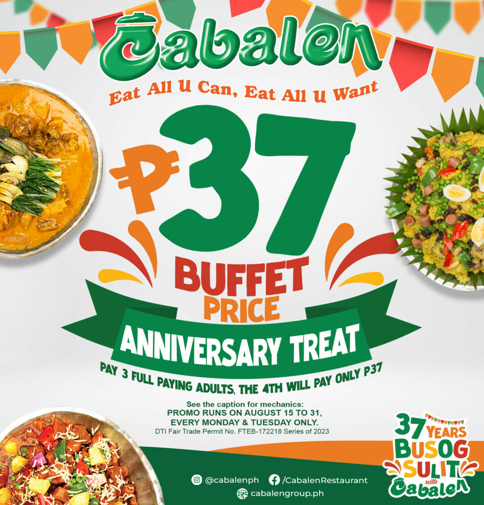 Cabalen’s All-You-Can-Eat Buffet For Only 37 Pesos: Limited Time Offer ...