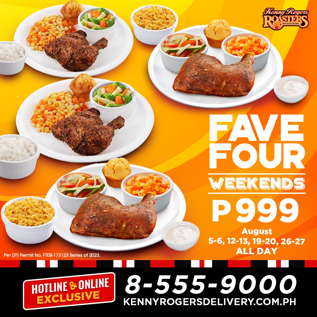 Celebrate Weekends with Kenny Rogers’ Fave Four 999 Treat! | Manila On Sale